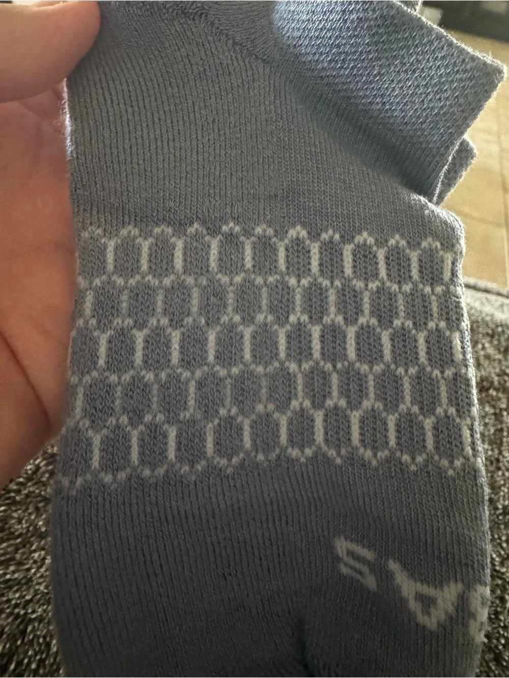 New Bombas Midweight Performance Socks Gray/pink, Gray Blue & White SZ SM 4-7.5